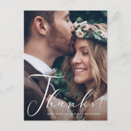 かわいらし感謝していScript Photo結婚's ポストカード