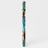 かわいらし手描き緑の林かわいらし模様 iPhoneケース (右側)