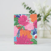 かわいらし手色彩の鮮やかカラフル花 シーズンポストカード (スタンド正面)