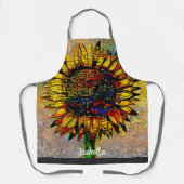 かわいらし抽象芸術ひま絵画わり エプロン (正面)