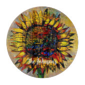 かわいらし抽象芸術ひま絵画わり カッティングボード (正面)