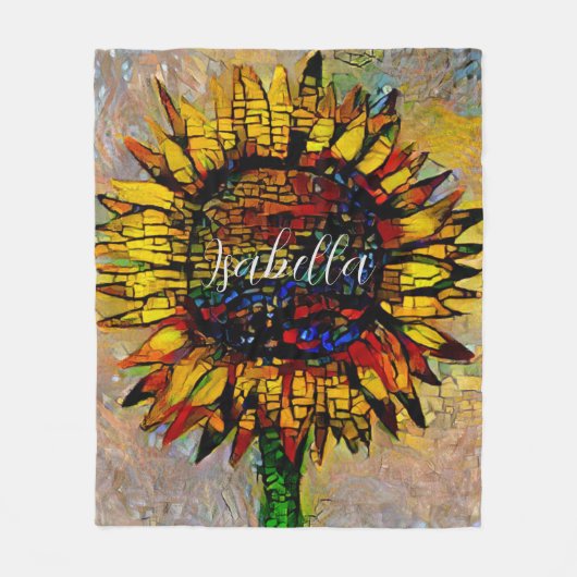 かわいらし抽象芸術ひま絵画わり フリースブランケット (正面)