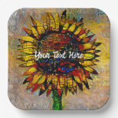 かわいらし抽象芸術ひま絵画わり ペーパープレート (正面)