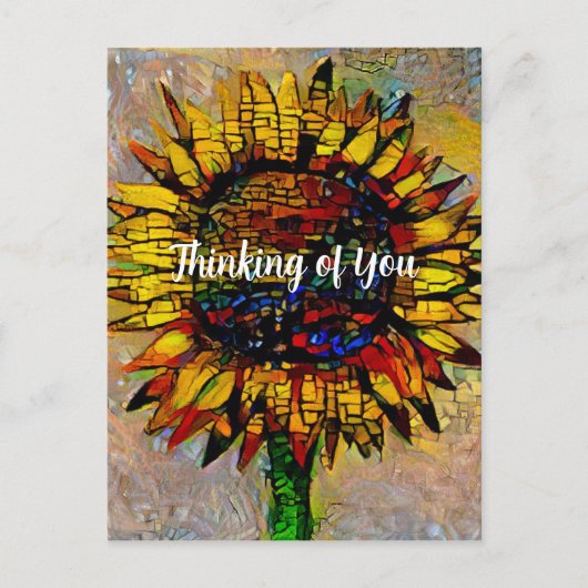 かわいらし抽象芸術ひま絵画わり ポストカード (正面)