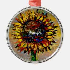 かわいらし抽象芸術ひま絵画わり メタルオーナメント