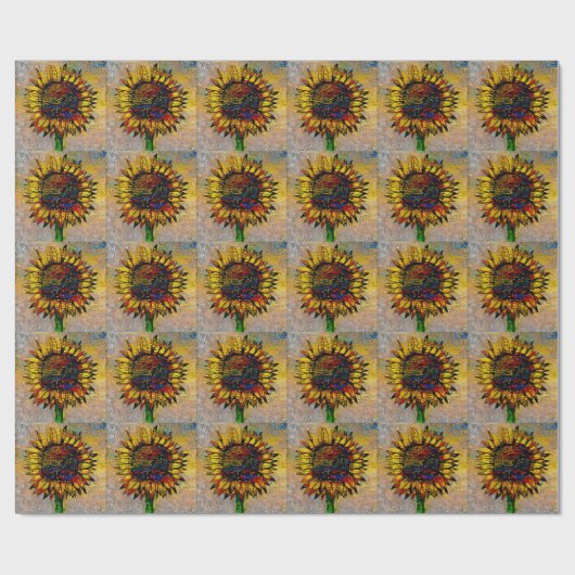 かわいらし抽象芸術ひま絵画わり ラッピングペーパー (フラット)