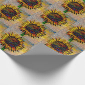 かわいらし抽象芸術ひま絵画わり ラッピングペーパー (角)