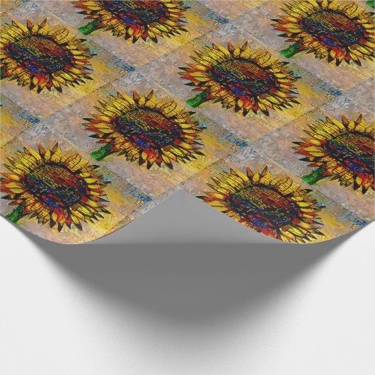 かわいらし抽象芸術ひま絵画わり ラッピングペーパー (角)