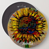 かわいらし抽象芸術ひま絵画わり 缶バッジ (正面&裏面)