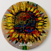 かわいらし抽象芸術ひま絵画わり 缶バッジ (正面)