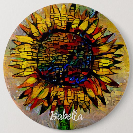 かわいらし抽象芸術ひま絵画わり 缶バッジ (正面)