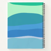 かわいらし抽象芸術幾何学模様(青パーソナライズされた) ノートブック (裏面)