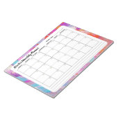 かわいらし抽象芸術毎月の予定表メモ帳 ノートパッド (アングル)