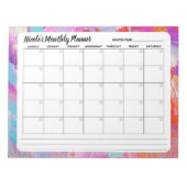 かわいらし抽象芸術毎月の予定表メモ帳 ノートパッド (正面)