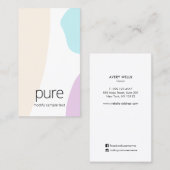 かわいらし抽象芸術絵を描パステルArt Shapes 名刺 (正面/裏面)