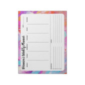 かわいらし抽象芸術週次To Doリストのメモ帳プランナー ノートパッド (回転)