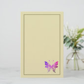 かわいらし数々の蝶 便箋 (スタンド正面)