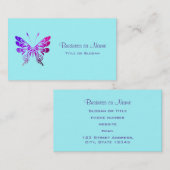 かわいらし数々の蝶 名刺 (正面/裏面)