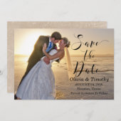 かわいらし文字オーバーレイ写真「日付の保存」 セーブザデート (正面/裏面)