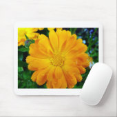 かわいらし新黄デイジー花 マウスパッド (マウス)