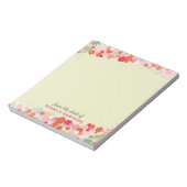 かわいらし日本のフローラパーソナライズされた机 ノートパッド (回転)