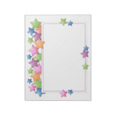 かわいらし星カラフル枠 ノートパッド (回転)