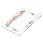 かわいらし星カラフル枠 ノートパッド (アングル)