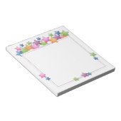 かわいらし星カラフル枠 ノートパッド (アングル)