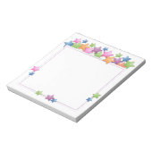 かわいらし星カラフル枠 ノートパッド (回転)