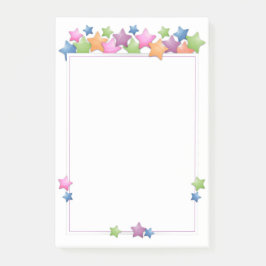 かわいらし星カラフル枠 ポストイット