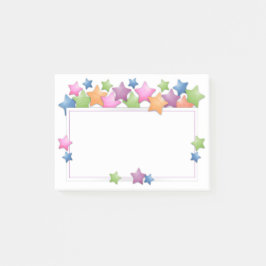 かわいらし星カラフル枠 ポストイット