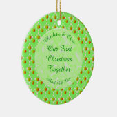 かわいらし春の結婚式りんご セラミックオーナメント (右)