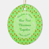 かわいらし春の結婚式りんご セラミックオーナメント (左)