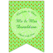 かわいらし春の結婚式りんご バンティングフラッグ (第1の旗)