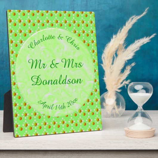 かわいらし春の結婚式りんご フォトプラーク (側面)