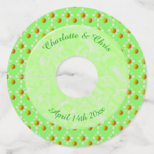 かわいらし春の結婚式りんご ワイングラスタグ