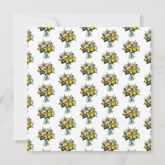 かわいらし春の花パーソナライズされた母の日 カード (裏面)