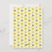 かわいらし春の花写真パーソナライズされたイースター シーズンカード (裏面)