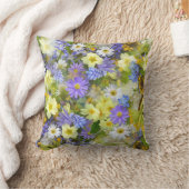 かわいらし春の花 クッション (ブランケット)