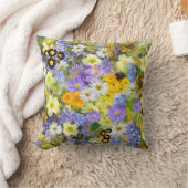 かわいらし春の花 クッション (ブランケット)