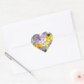 かわいらし春の花 ハートシール (封筒)