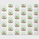 かわいらし春の花 ラッピングペーパー (フラット)