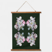 かわいらし春りんご花抽象芸術 吊り下げ型タペストリー (正面)