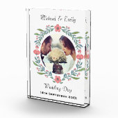 かわいらし春サマーの結婚フローラリース写真 フォトブロック (右)