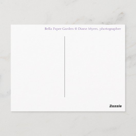 かわいらし春チューリップオレンジパープルポストカード ポストカード (裏面)