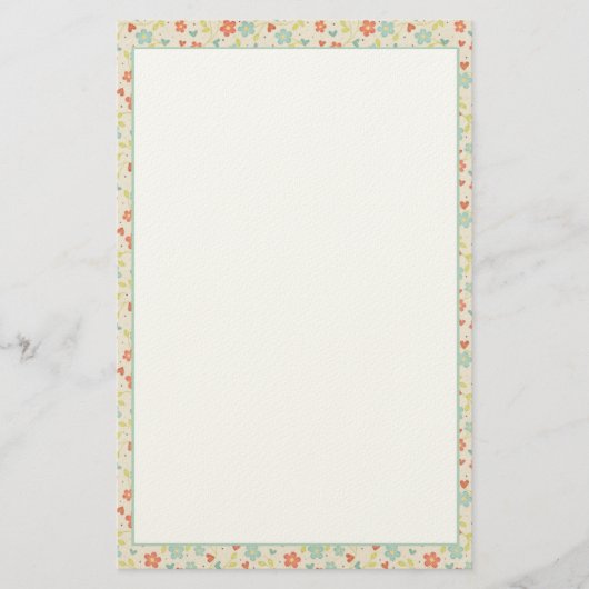 かわいらし春フローラ 便箋 (正面)