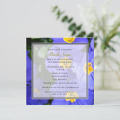 かわいらし春ブルーガーデン花ブライダルシャワー 招待状 (スタンド正面)