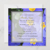 かわいらし春ブルーガーデン花ブライダルシャワー 招待状 (正面)