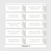 かわいらし春ワイルドフラワーメドウゲスト名アドレス シール (シート)