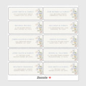 かわいらし春ワイルドフラワーメドウゲスト名アドレス シール (シート)